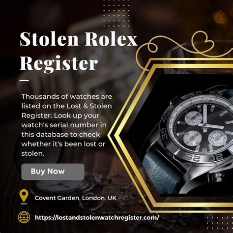 buying a stolen rolex|rolex stolen database.